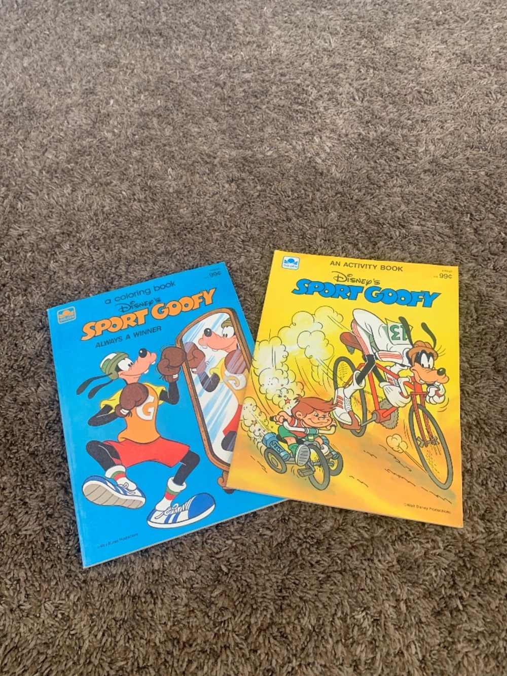 Golden Walt Disney's Sport Goofy Coloring & Activity Book Lot 1984 Vintage